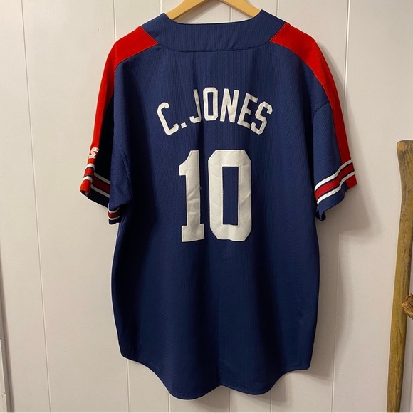 Vintage Starter Atlanta Braves Chipper C Jones 10 Jersey Baseball MLB 2XL Macau - Picture 11 of 15